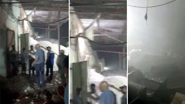 कॉटन फैक्ट्री में अज्ञात कारणों से लगी आग