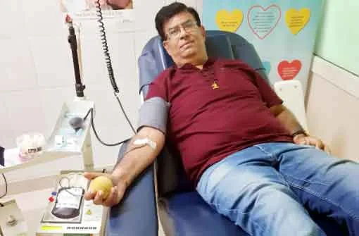 Visakhapatnam: आंध्र प्रदेश ब्लॉक विशाखापत्तनम के सेवादार ने किया रक्तदान