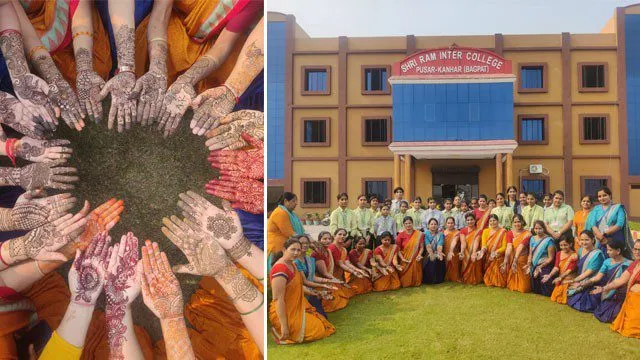 मेहंदी प्रतियोगिता में छात्राओं ने हाथों पर उकेरे सुंदर डिजाइन, तनवी और जिया ने मारी बाजी