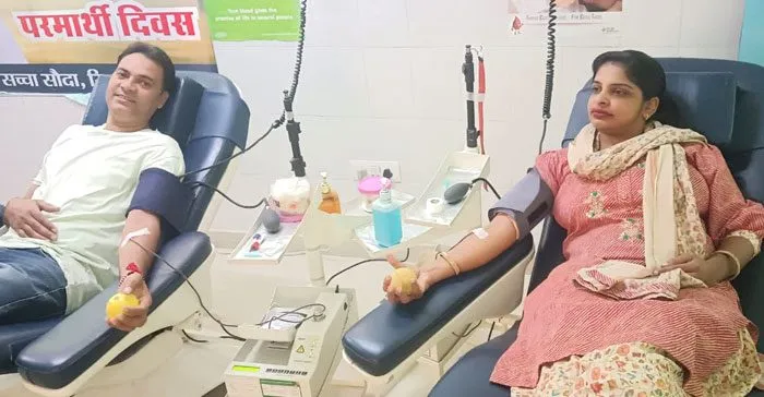 डेरा श्रद्धालु परिवार ने जन्मदिन पर किया रक्तदान