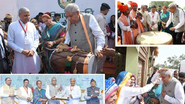 … और जब उपराष्ट्रपति ने कृषि मेले में बजाया बाजा