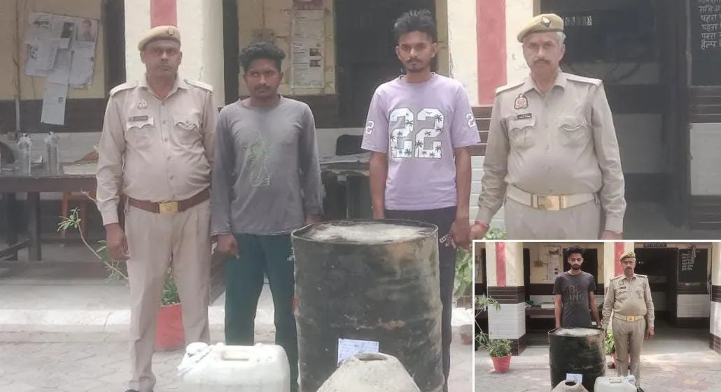 कैराना में अवैध शराब फैक्ट्री का भंडाफोड़, तीन गिरफ्तार