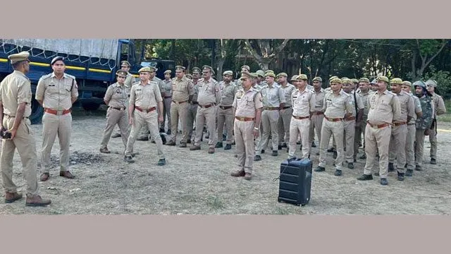 डीएसपी ने फोर्स को कराया दंगा नियंत्रण अभ्यास