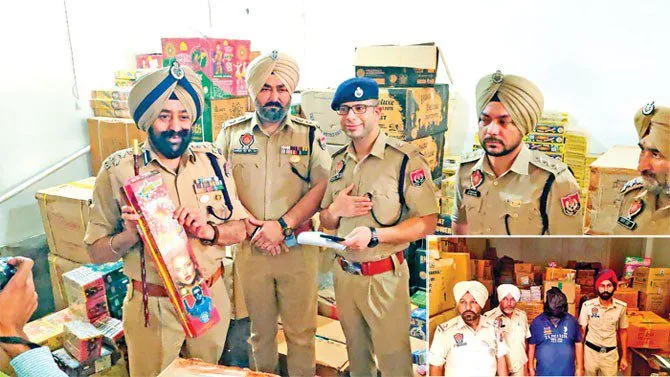 पुलिस चौकस, अवैध पटाखा गोदाम पकड़ा