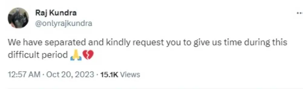 Raj Kundra Viral Tweet
