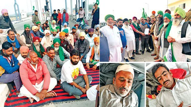 गुस्साए किसानों ने टोल प्लाजा बंद कर किया चक्का जाम, राहगीर परेशान