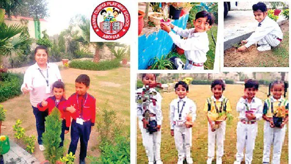 नन्हीं दुनिया स्कूल में पौधारोपण गतिविधि का हुआ आयोजन