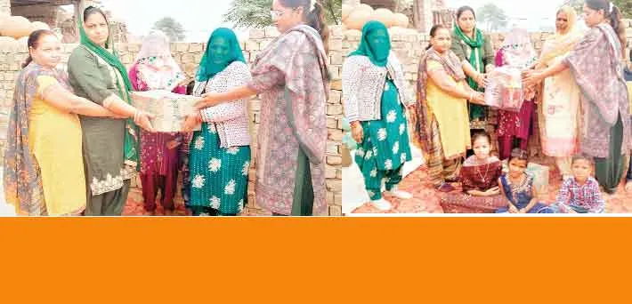 ब्लॉक नामचर्चा में राशन व गर्म कपड़े वितरित