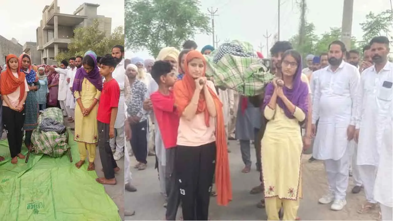बेटा बेटी एक समान मुहिम के तहत बेटियों ने दिया अर्थी को कांधा