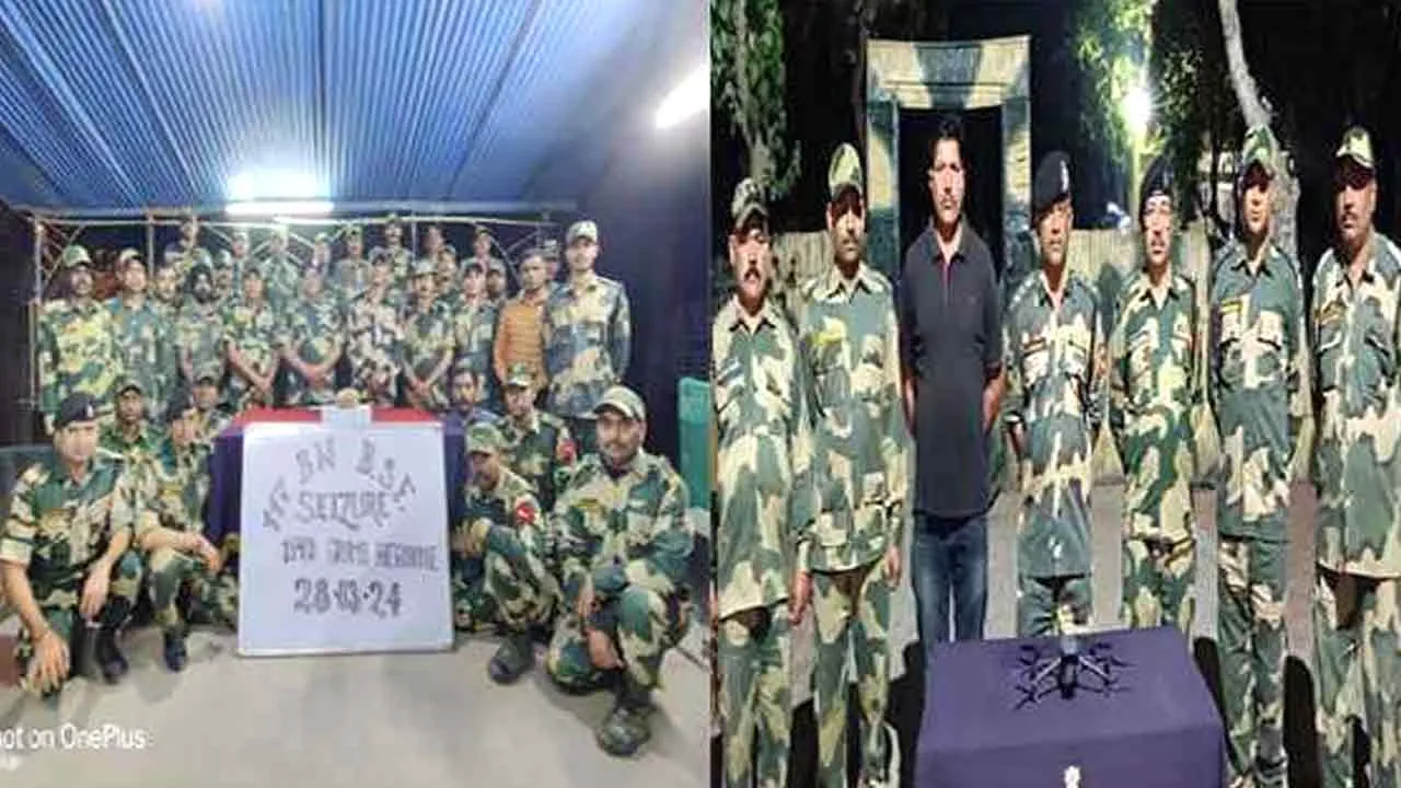 बीएसएफ ने अमृतसर में ड्रोन, हेरोइन किया बरामद