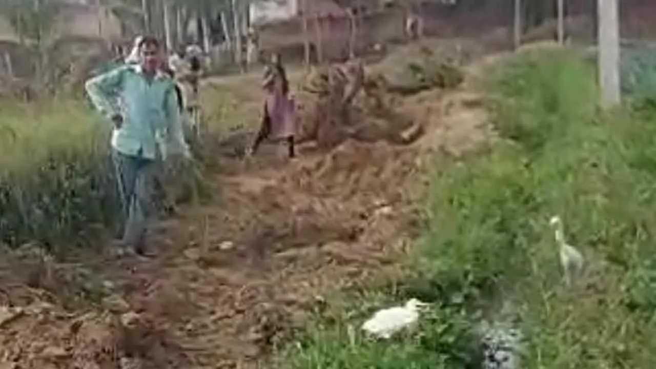 दबंगों ने सार्वजनिक रास्ता रोका, वीडियों वायरल