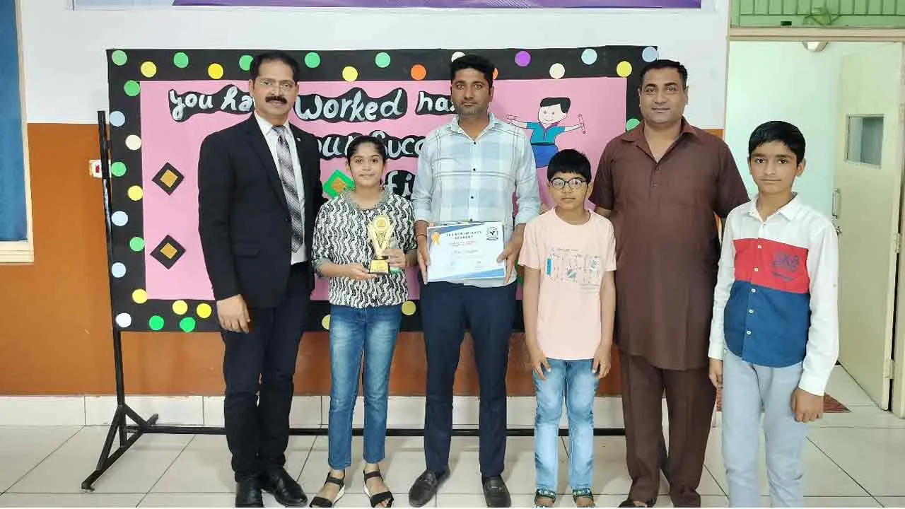 आरिश प्रथम, सौम्या द्वितीय व तृतीय स्थान पर रही आदिरा