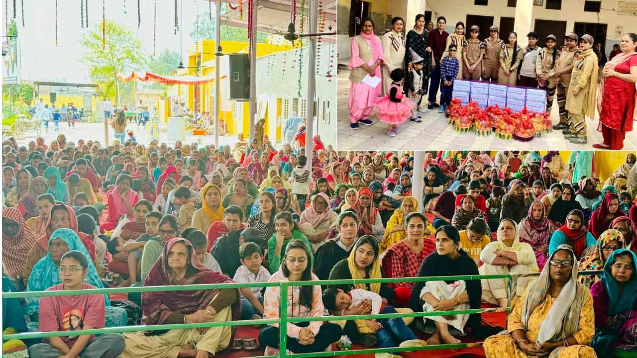 गुरुमन्त्र भंडारा माह : कैथल की साध संगत ने 15 गर्भवती महिलाओ को बांटी पोष्टिक आहार की कीटे