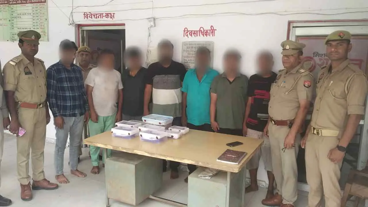 शिकोहाबाद पुलिस ने सट्टा किंग सहित सात जुआरी, सटोरिए किए गिरफ्तार