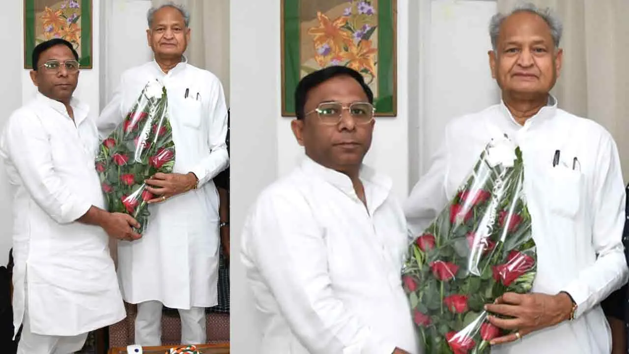 राजस्थान प्रदेश प्रभारी सैयद इकबाल अहमद ने की पूर्व मुख्यमंत्री अशोक गहलोत से मुलाकात