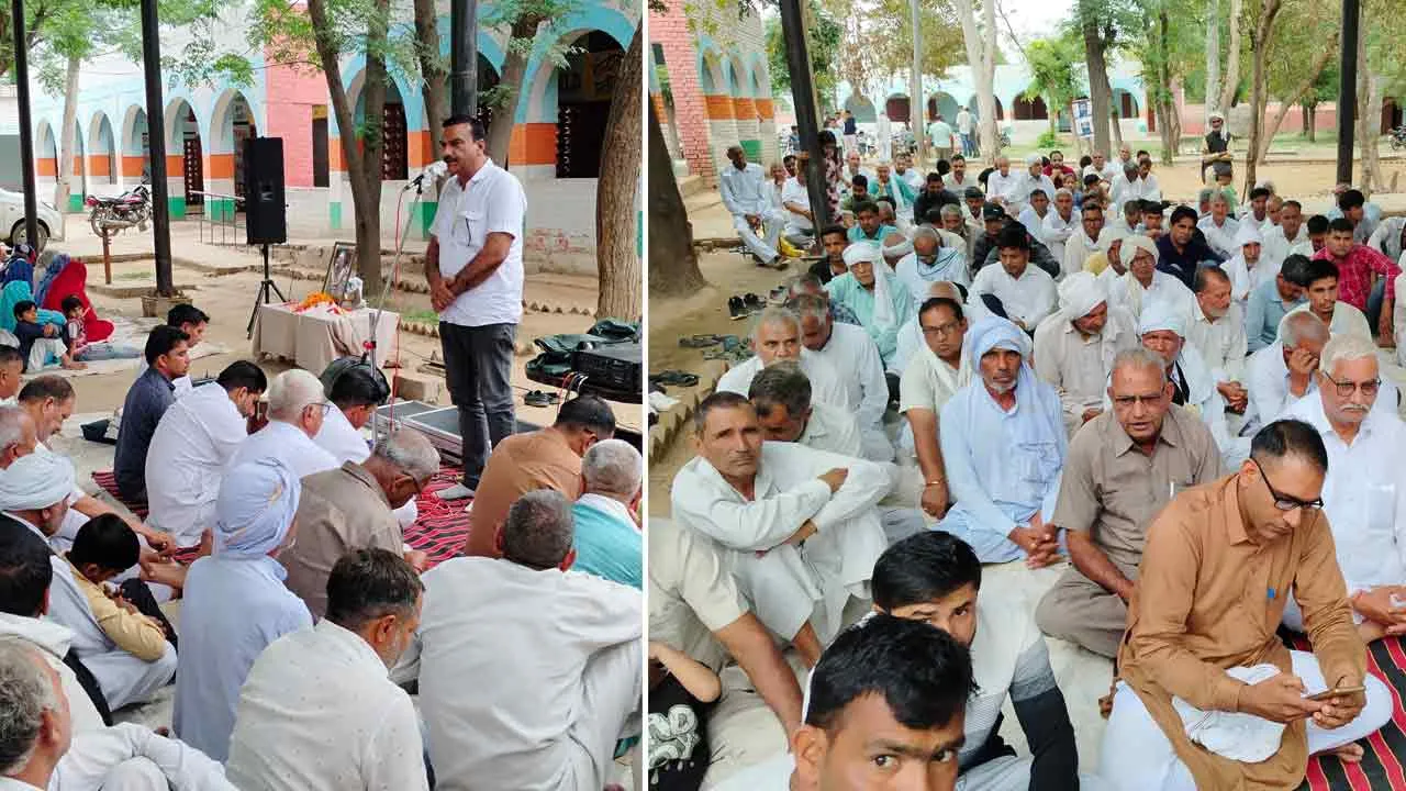 माता राजपति इन्सां को नामचर्चा कर दी श्रद्धांजलि, 5 जरूरतमंद परिवारों को दिया राशन