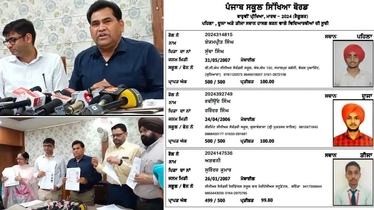 Punjab Board Result: 12वीं कक्षा के परिणामों में बेटों ने मारी बाजी, बेटियां रही पीछे