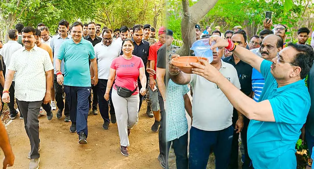 भीषण गर्मी के प्रति राज्य सरकार सजग, मुख्यमंत्री ने सेंट्रल पार्क में की मॉर्निंग वॉक
