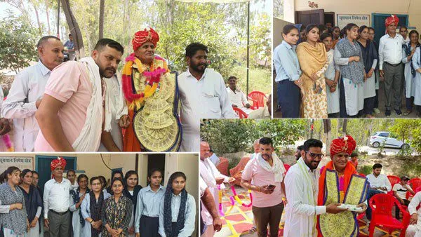 पुलिस चौकी के मुंशी की सेवा निवृत्ति पर विदाई समारोह आयोजित