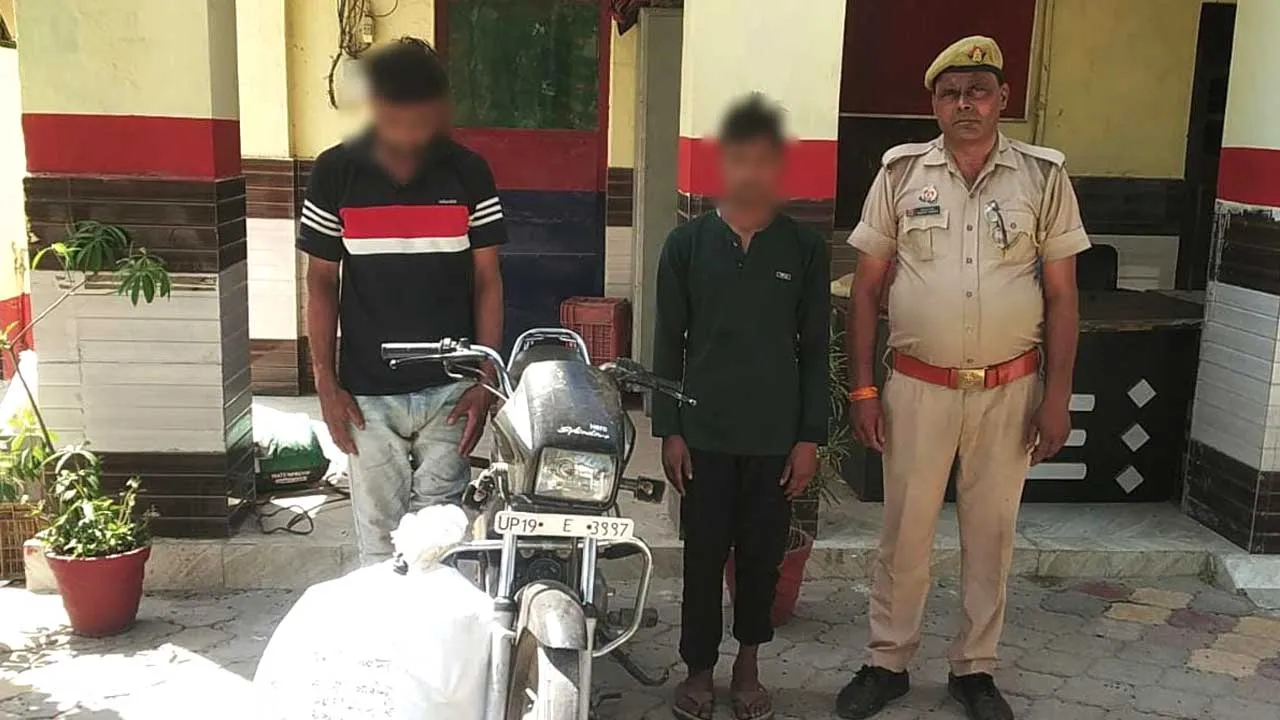 चोरी की बाइक के साथ दो आरोपी गिरफ्तार, जेल रवाना