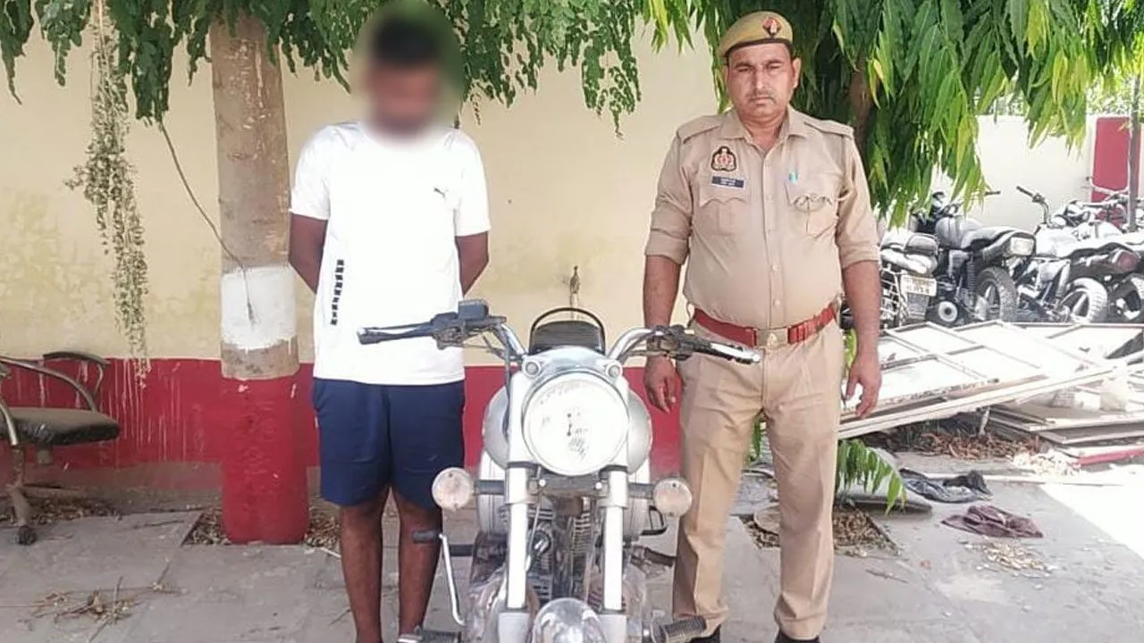 वाहन चोर गिरफ्तार, बुलेट बाइक बरामद