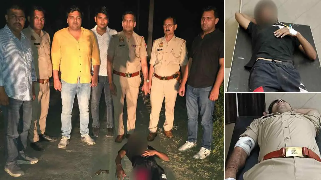 युवक के हत्यारोपी के पैर में लगी पुलिस की गोली