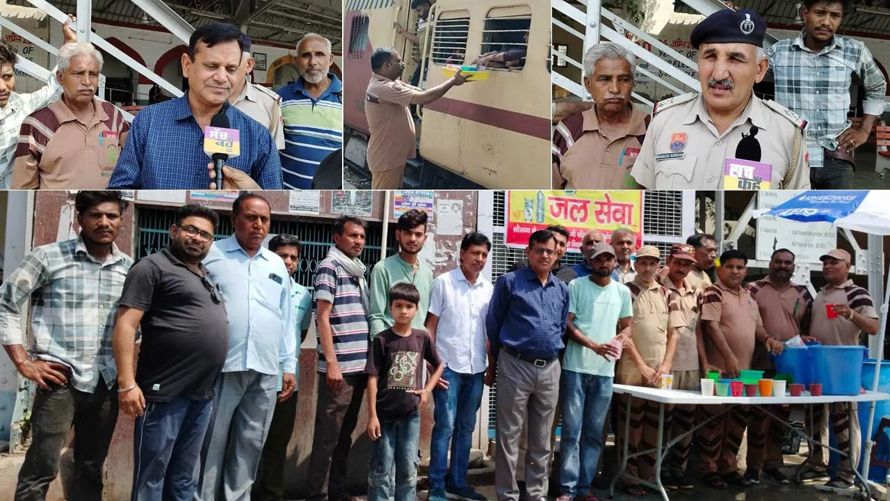 कैथल के सेवादार पिछले 12 सालो से लगातार रेलवे स्टेशन पर लगा रहे है ठंडे पानी की छबील