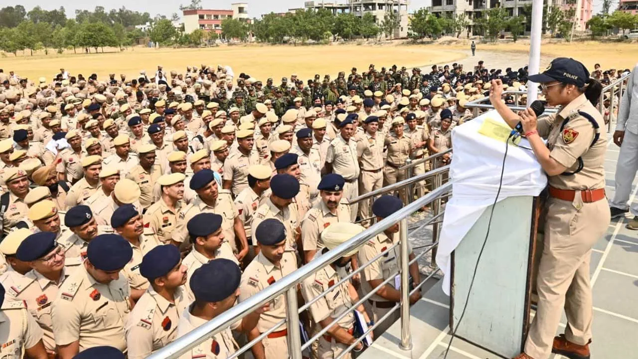 लोकसभा चुनाव शांतिपूर्ण सम्पन्न करवाने लिए कैथल जिले में लगे 2600 पुलिसकर्मी