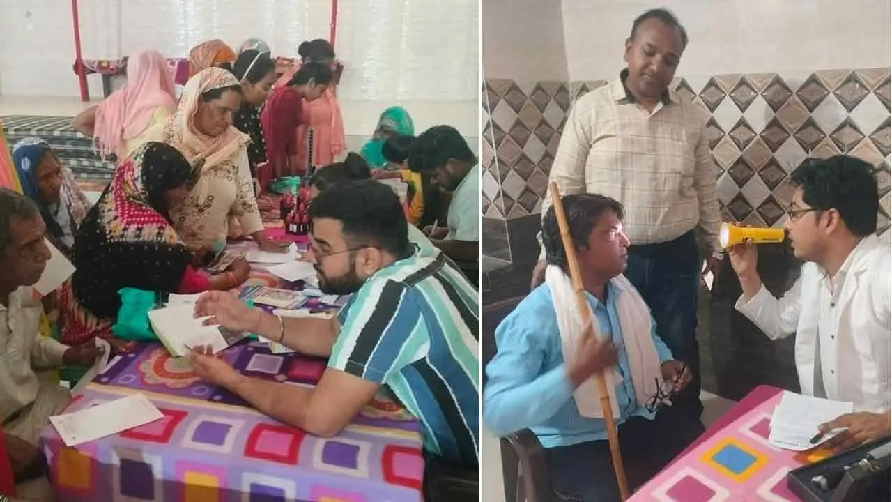 आंखों के कैंप में 262 लोगों की फ्री जांच