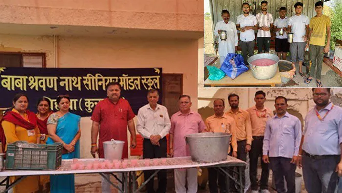 बाबा श्रवण नाथ विद्यालय ने लगाई ठंडे पानी की छबील