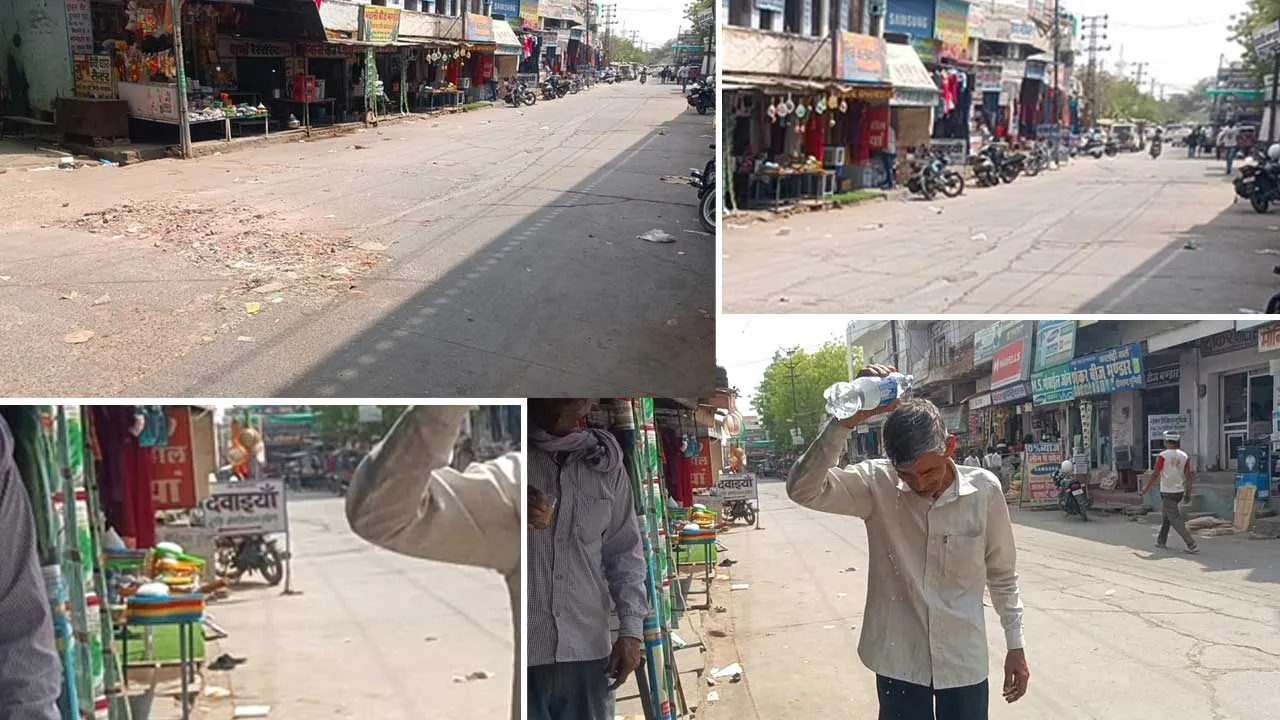 सादुलपुर में आसमान से बरस रही आग, सडक़े हुई सुनी, 45 डिग्री के पार पहुंचा तापमान