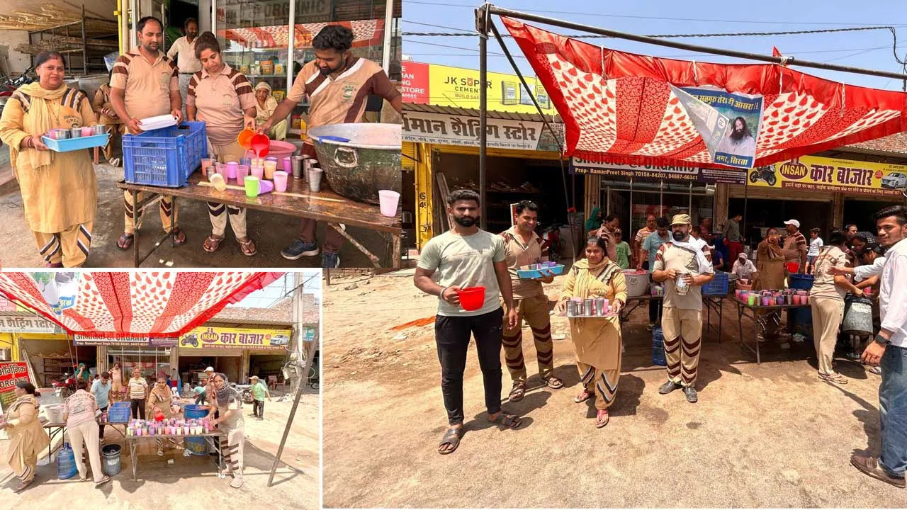पानी की छबील लगाकर राहगीरों की बुझाई प्यास