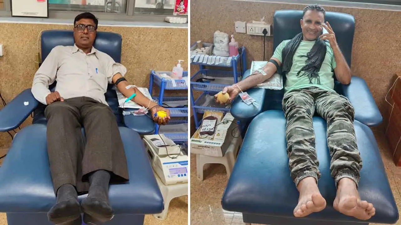 अहमदाबाद में कैंसर मरीज को डेरा अनुयायियों ने किया रक्तदान