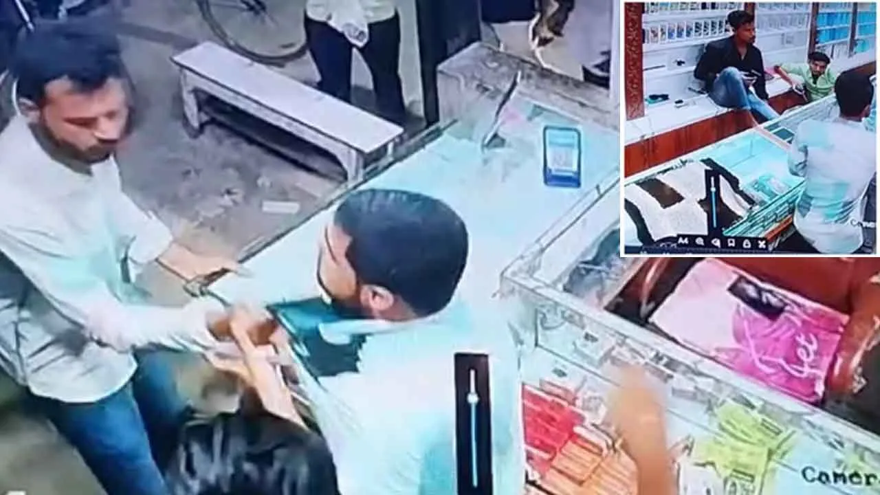 मोबाइल की दुकान में लाठी डंडों से लैस दबंगों ने की जमकर मारपीट