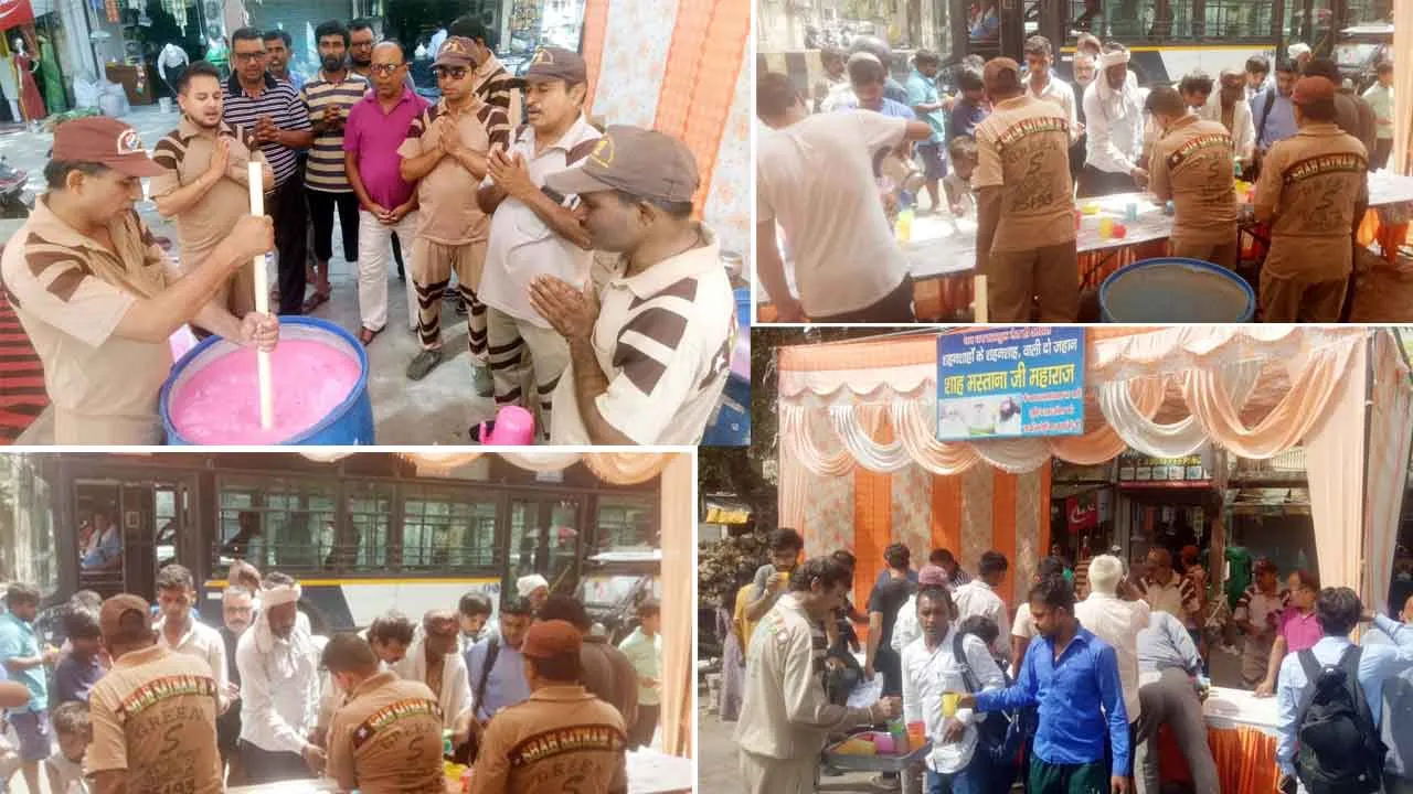 गुरुग्राम में डेरा के सेवादारों ने 7 घंटे तक छबील लगा हजारों लोगों का गला किया तर
