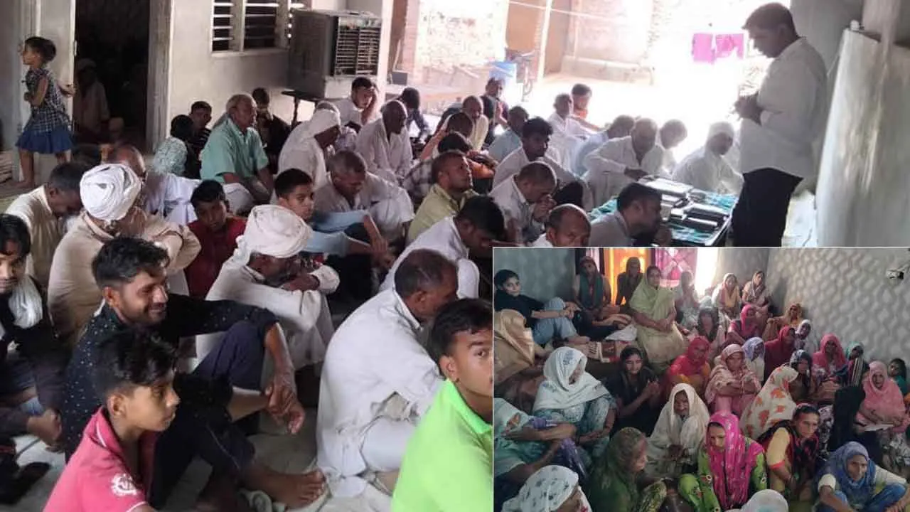 डुन्डुखेड़ा में ब्लॉक नामचर्चा में खूब बजा रामनाम का डंका