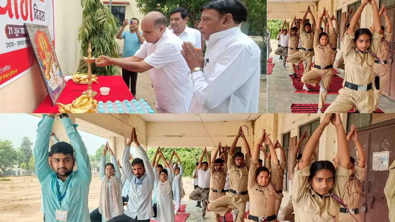 कैराना में हर्षोल्लास से मनाया 10वां अंतरराष्ट्रीय योग दिवस