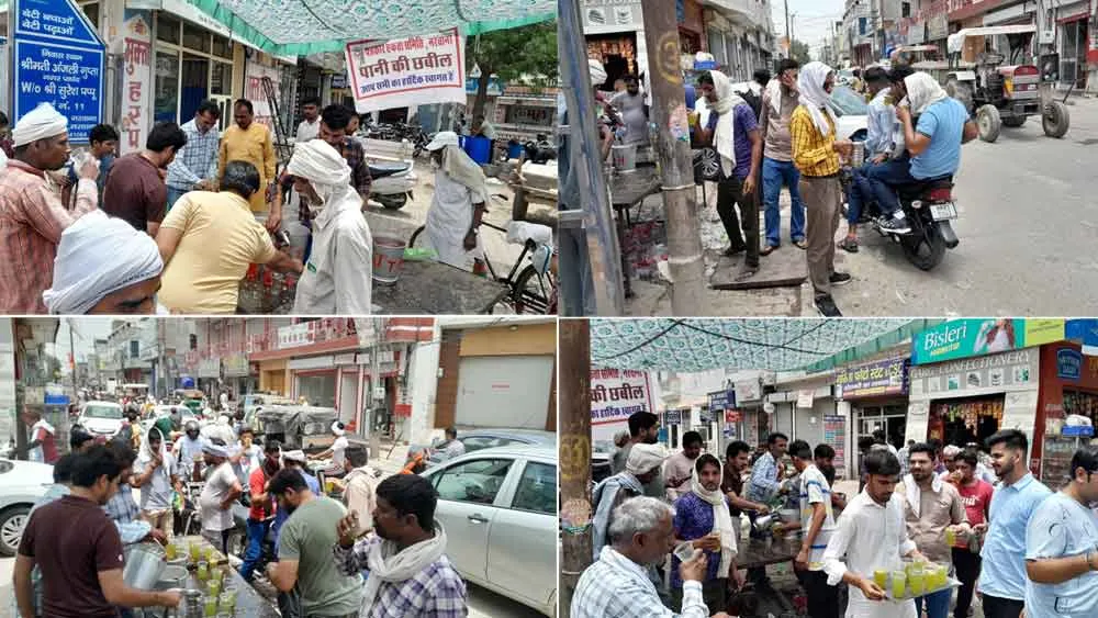 पत्रकार एकता समिति ने छबील लगा बुझाई राहगीरों की प्यास