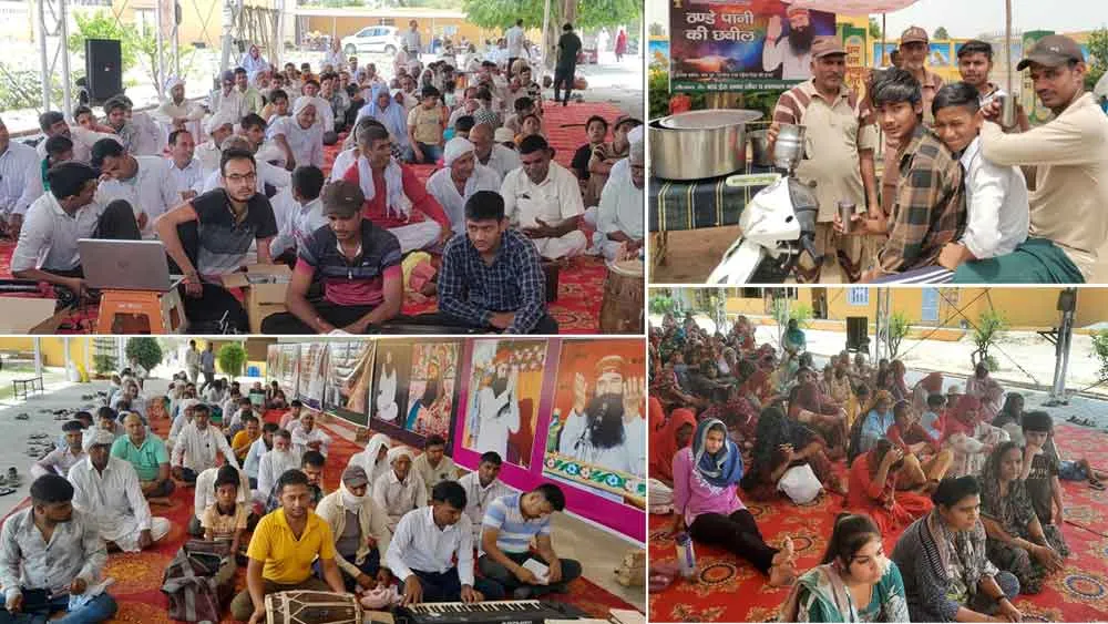 उकलाना व बरवाला में भीषण गर्मी के बावजूद भारी संख्या में उमड़ी साध-संगत