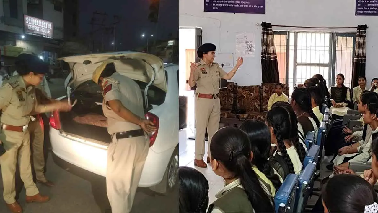 पुलिस ने चलाया सिलिंग प्लान अभियान, महिला पुलिस ने छात्राओं को किया जागरुक