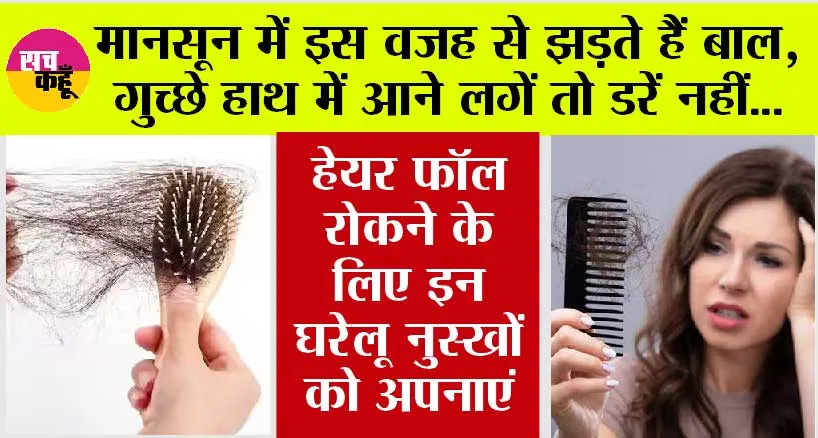 Hair Fall in Monsoon: मानसून में अक्सर बढ़ जाती हैं हेयर फॉल की समस्या, छूटकारा पाने के लिए अपनाएं ये घरेलू उपाय…