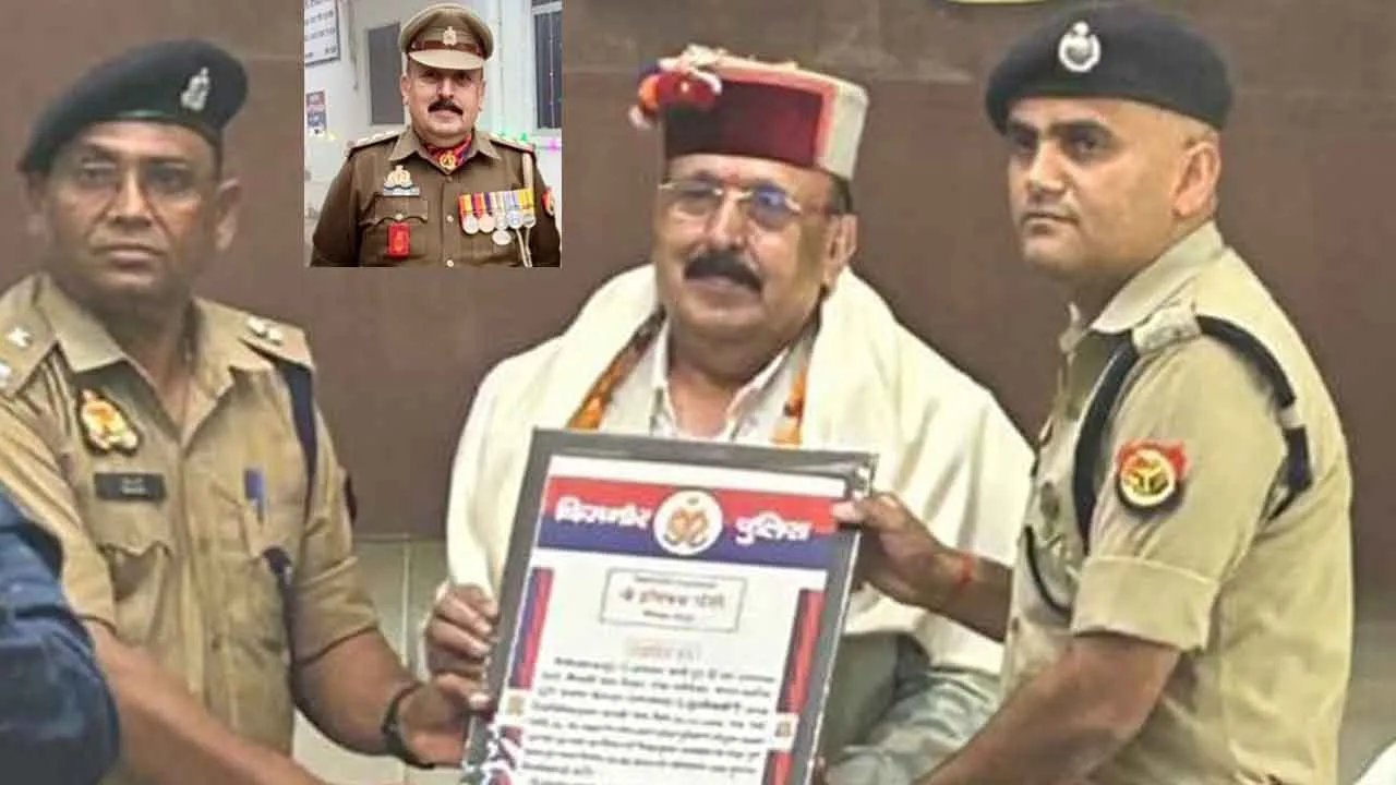 सेवानिवृत्ति पर इंस्पेक्टर हरिश्चन्द्र जोशी का भव्य अभिनंदन