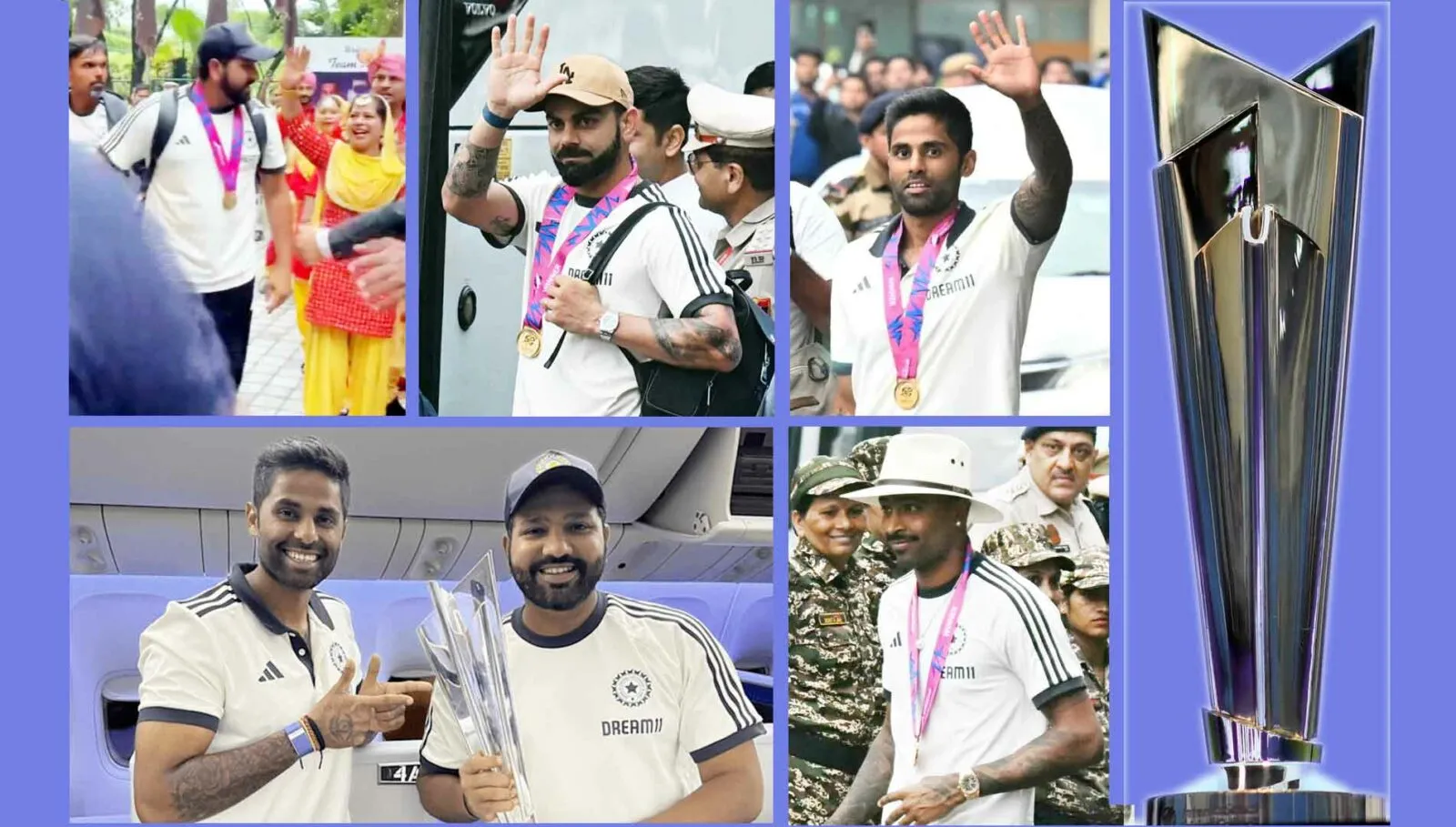 Team India Arrival Updates : घर वापिसी पर ढोल की थाप पर थिरके वर्ल्ड चैंपियन! पीएम मोदी से जल्द करेंगे मुलाकात!
