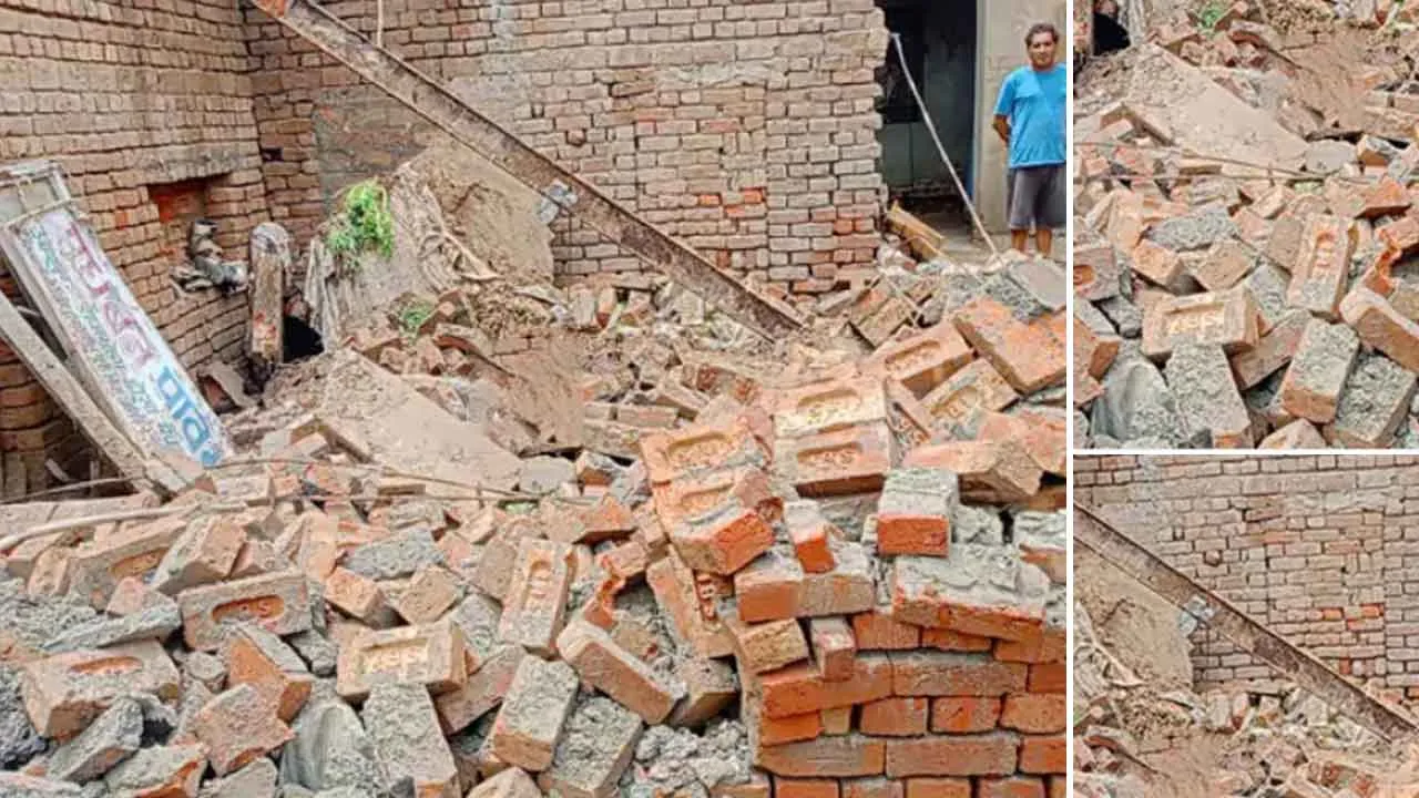 अबोहर में तीन घरों की छतें गिरी, जानी नुक्सान से बचाव