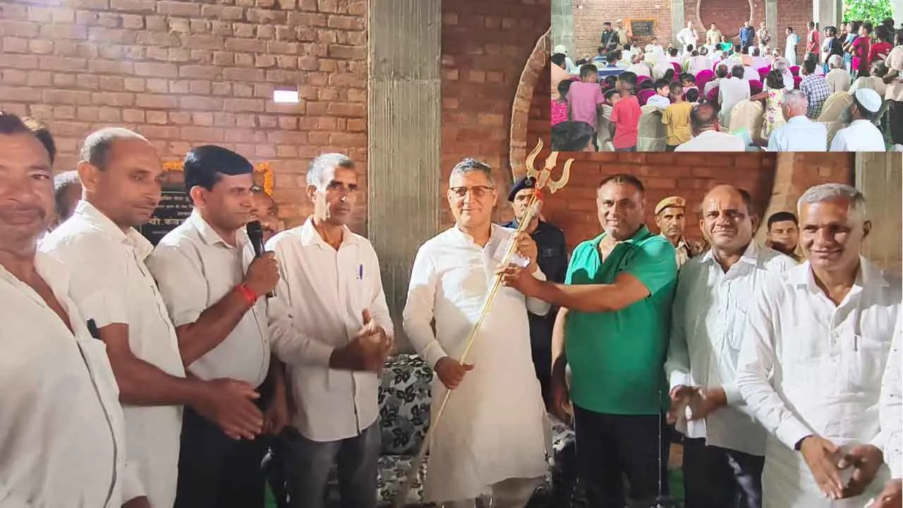 गांव तिहानो में शिव शक्ति ट्रस्ट द्वारा शिव मंदिर में नव निर्मित लंगर हाल का कृषि मंन्त्री कंवरपाल ने किया उद्घाटन