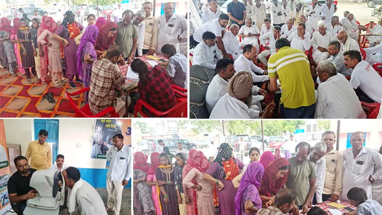 गांव माखोसरानी में समाजसेवी कप्तान मीनू बैनीवाल ने लगवाया निशुल्क नेत्र जांच शिविर
