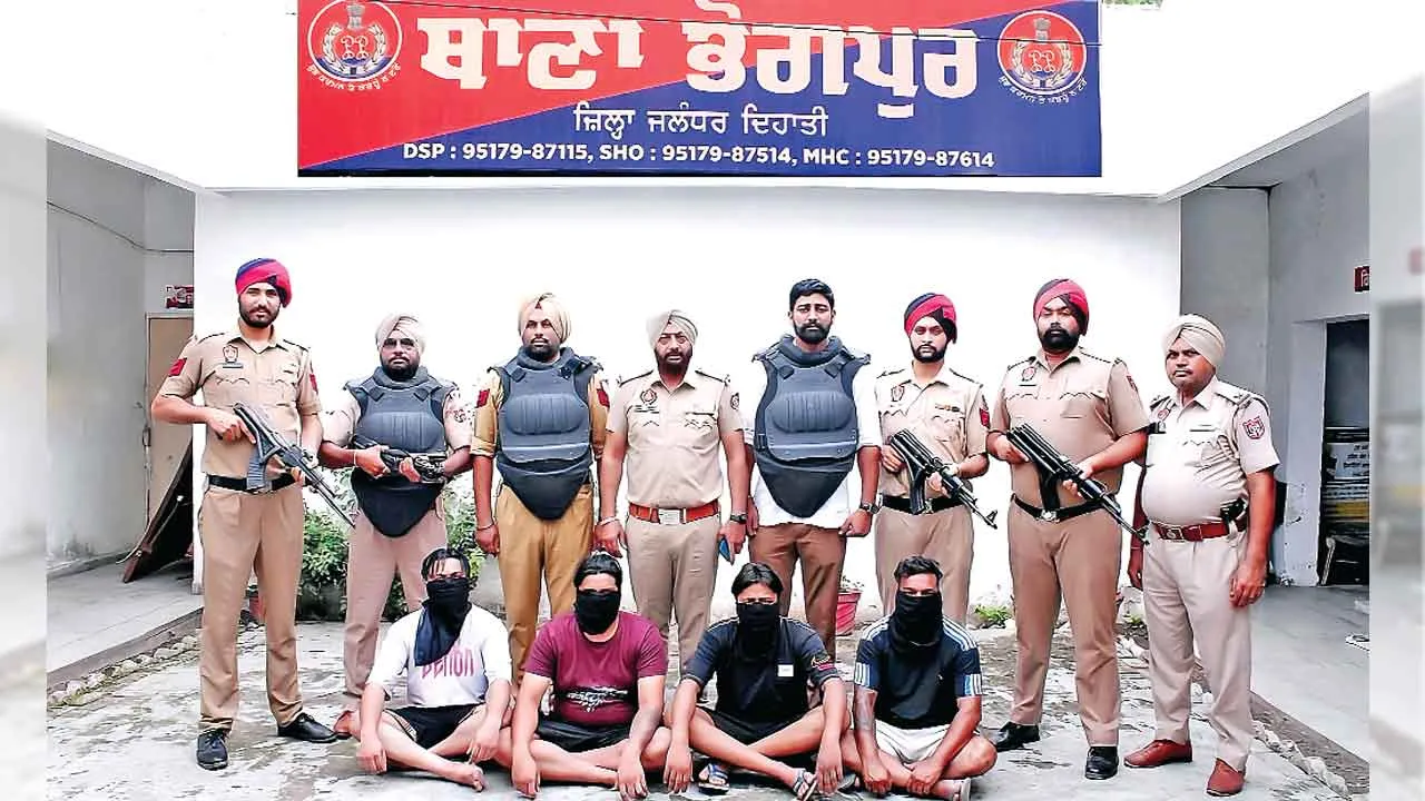 गैंगस्टर जग्गू भगवानपुरिया गिरोह के चार सदस्य गिरफ्तार