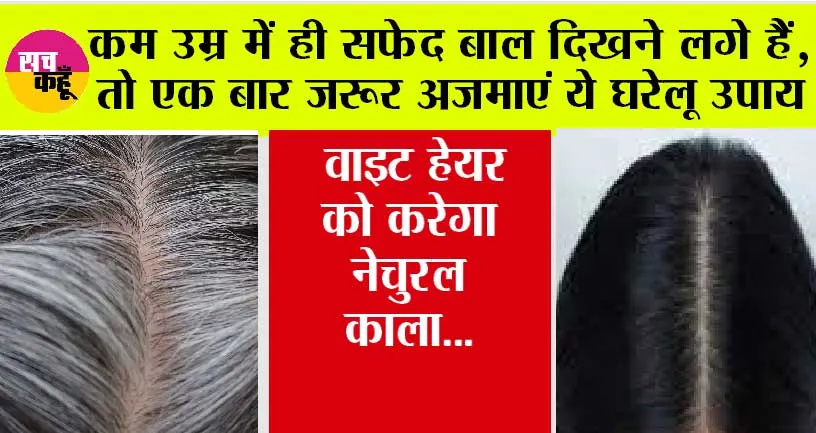 White Hair Ko Black Kaise Kare: कम उम्र में ही सफेद बाल दिखने लगे हैं, तो एक बार जरूर अजमाएं ये घरेलू उपाय, White Hair को करेगा नेचुरल काला…
