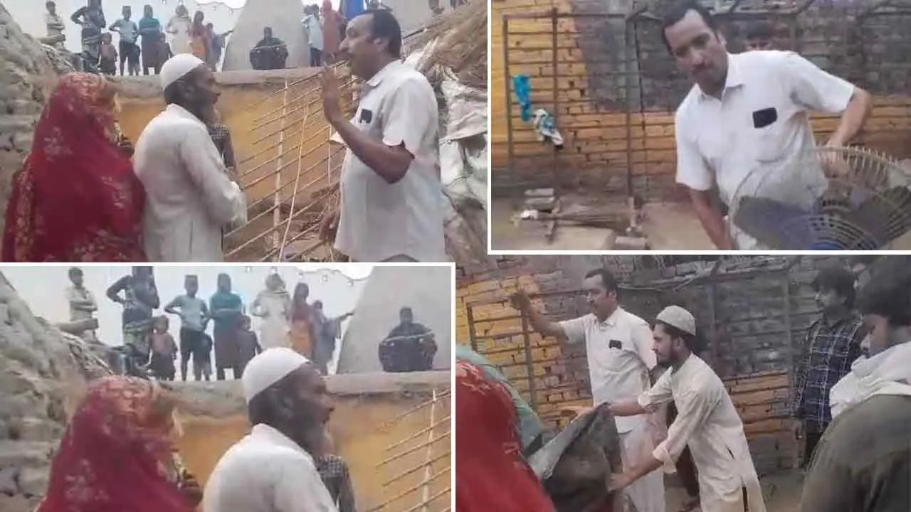 ‘दबंगों ने उजाड़ दिया गरीब महिला का आशियाना’