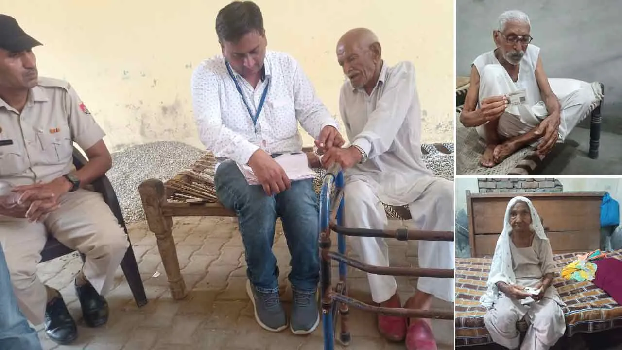 Voting: घर पर मतदान करके खुशी से खिले बुजुर्ग और दिव्यांगो के चेहरे